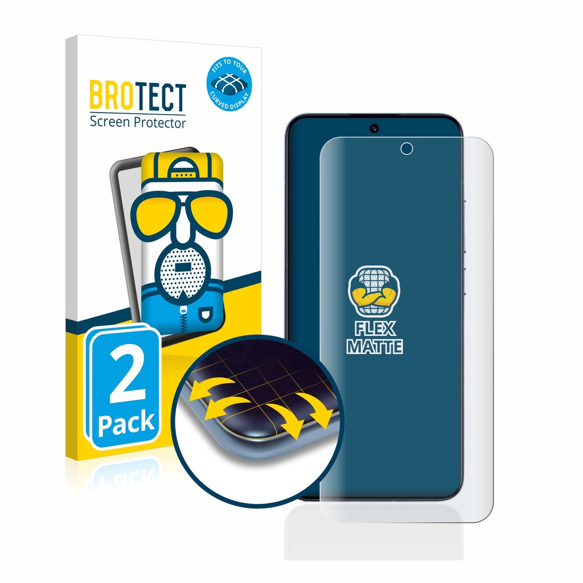 BROTECT - Screenprotector voor Xiaomi 13 - Folie Beschermfolie matte volledig dekking 2 Stuks