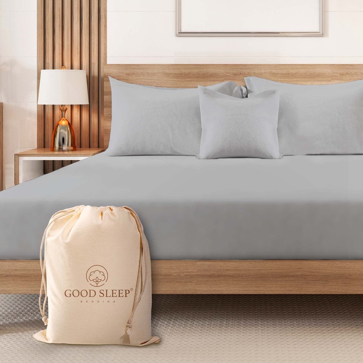 Omgoods - Super King Fitted Sheet van 100% Egyptisch Katoen met 1000 Draadjes