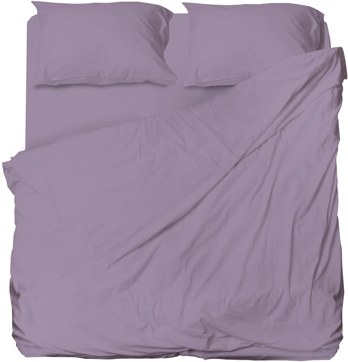 Omgoods - Microvezel Bedlinnen Set met 1 Dekbedovertrek en 2 Kussenslopen in Lilac