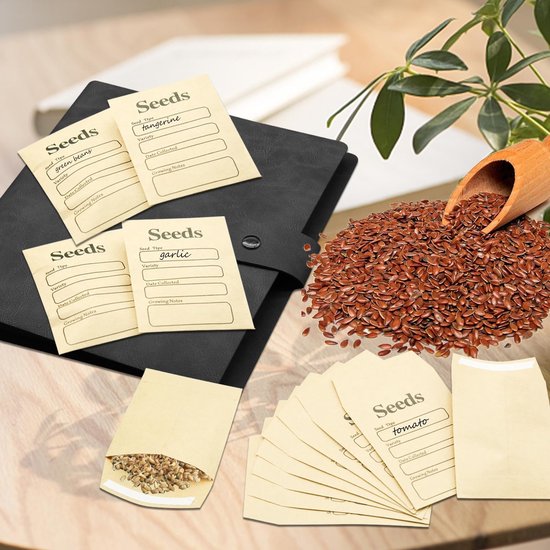 Dailygoods- Zaadopbergers 100 Stuks - Hersluitbare Enveloppen van Dailygoods — afbeelding 3