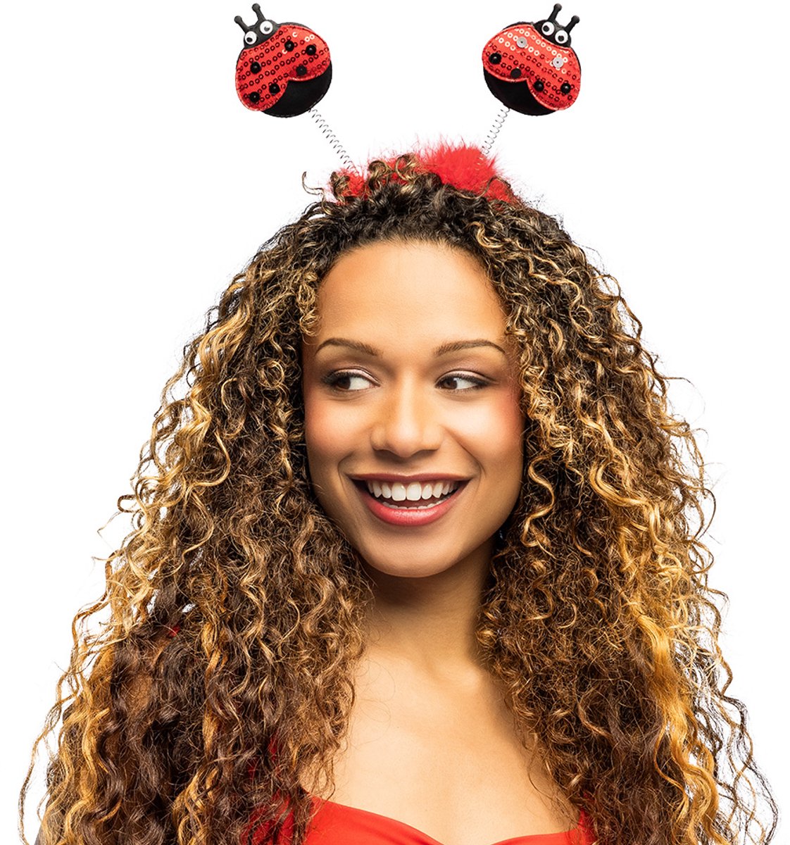 Boland - Diadeem Lucky bug Rood - Één maat - Kinderen en volwassenen - Unisex - Dieren