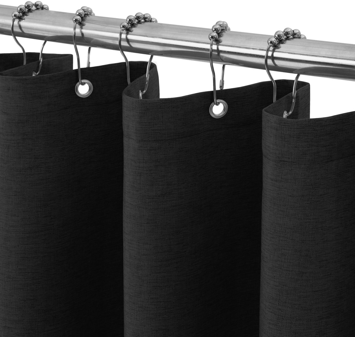 Omgoods - Linnenlook Douchgordijn met Ringen 122 x 182 cm