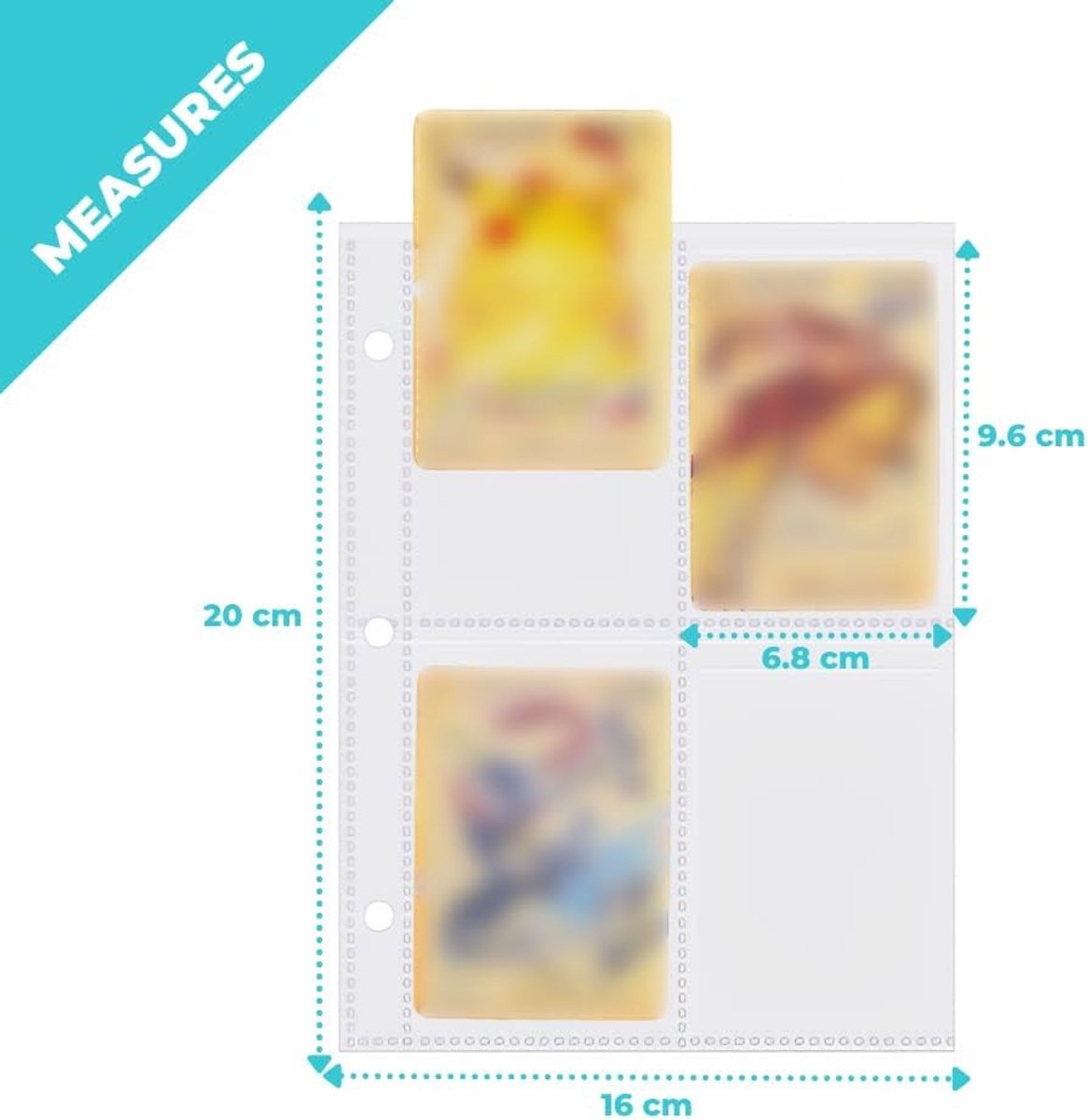 Kaartsleuven 400 Zakken Trading Card Sleeves, Ruilkaartenalbum Transparant 50 Pagina's, A5 Clear Card Collection Portemonnee, Houder voor Gamekaarten Max. 400 Kaarten Bescherming