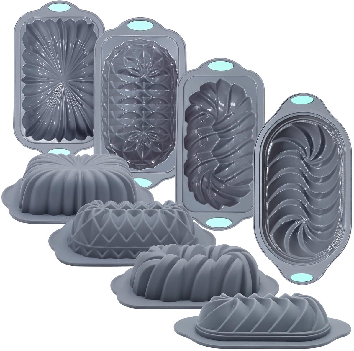 Omgoods - 4 Stuks Siliconen Broodvormen - Perfect voor Bakken van Brood en Taarten