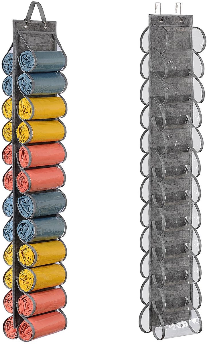 Omgoods - Hanging Yoga Leggings Organizer - 24 Pocket Ruimtebesparende Hanger
