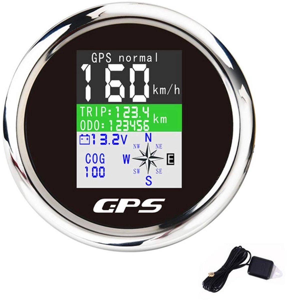 Omgoods - Digitale GPS Snelheidsmeter - 85mm, Waterproof