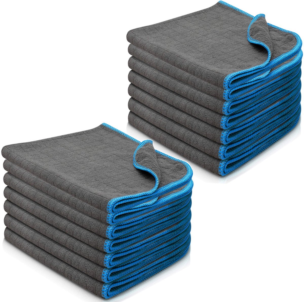 Omgoods - 14x Curved 360 Microfibre Cloths - Professionele Auto Poetsdoeken