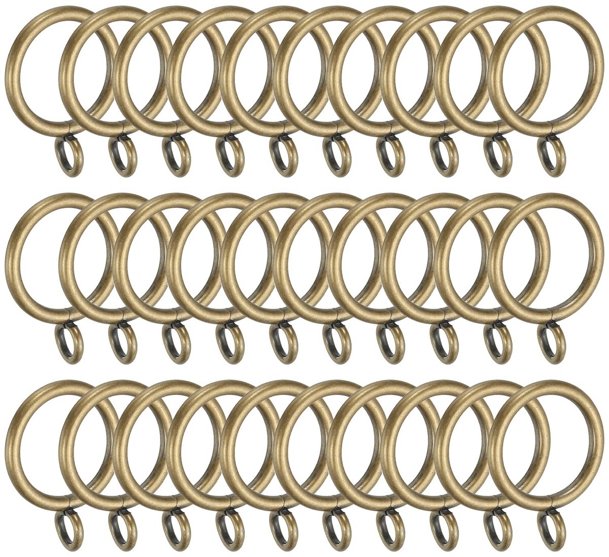 Omgoods - Gordijnringen met Oogjes - 30 Stuks - Metaal in Bronzen Kleur