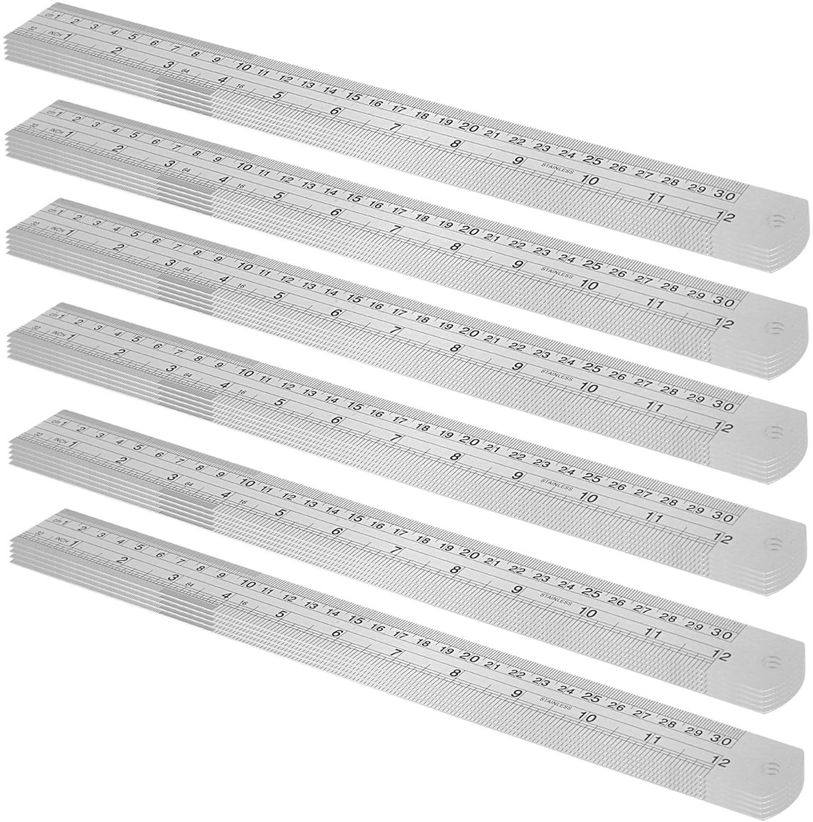 Omgoods - 30 Stuks 30cm Linialen - Met Meten en Tekenen in Metrische en Imperial Schalen