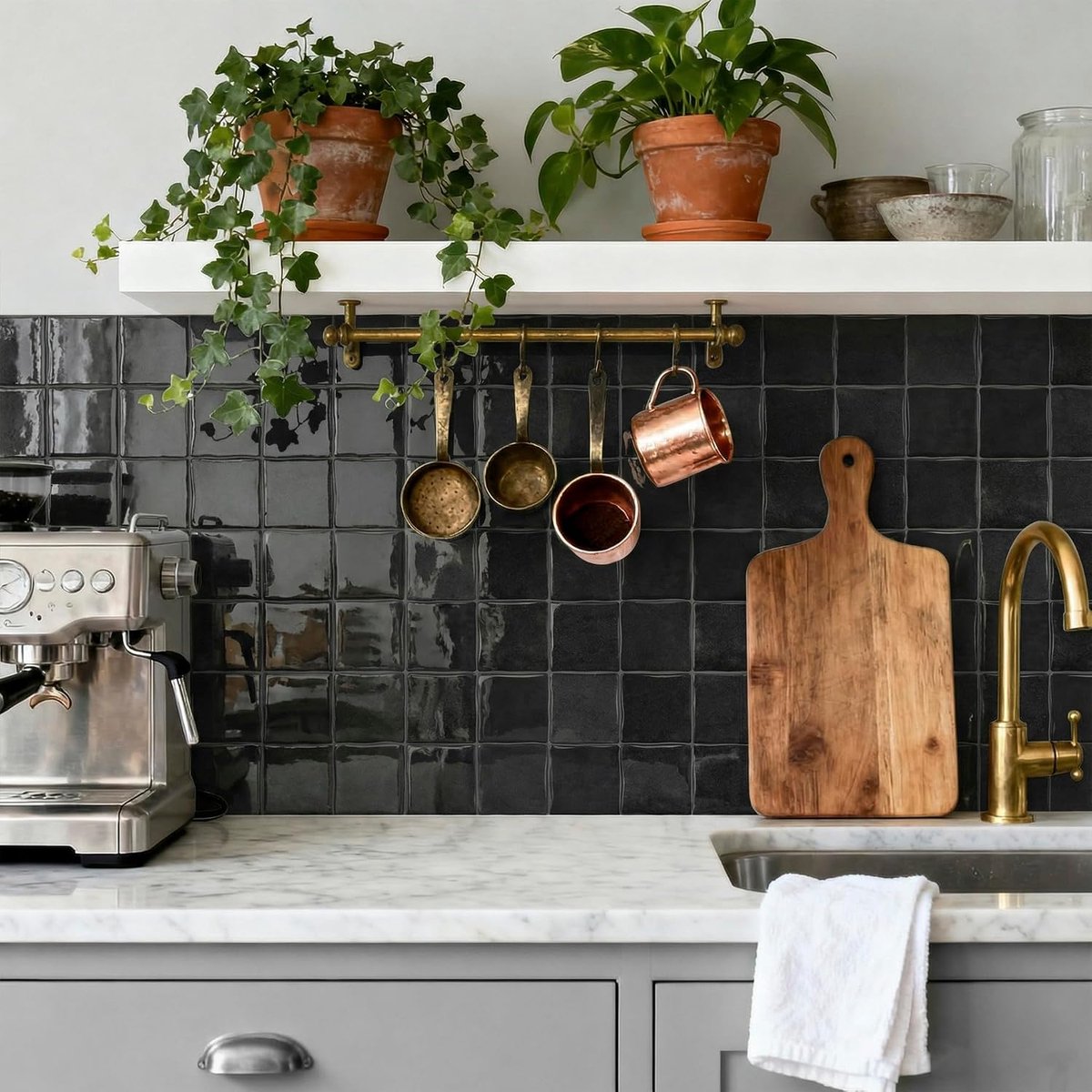 Tegelstickers, zelfklevend, waterdicht, keuken, badkamer, muurstickers, zwart