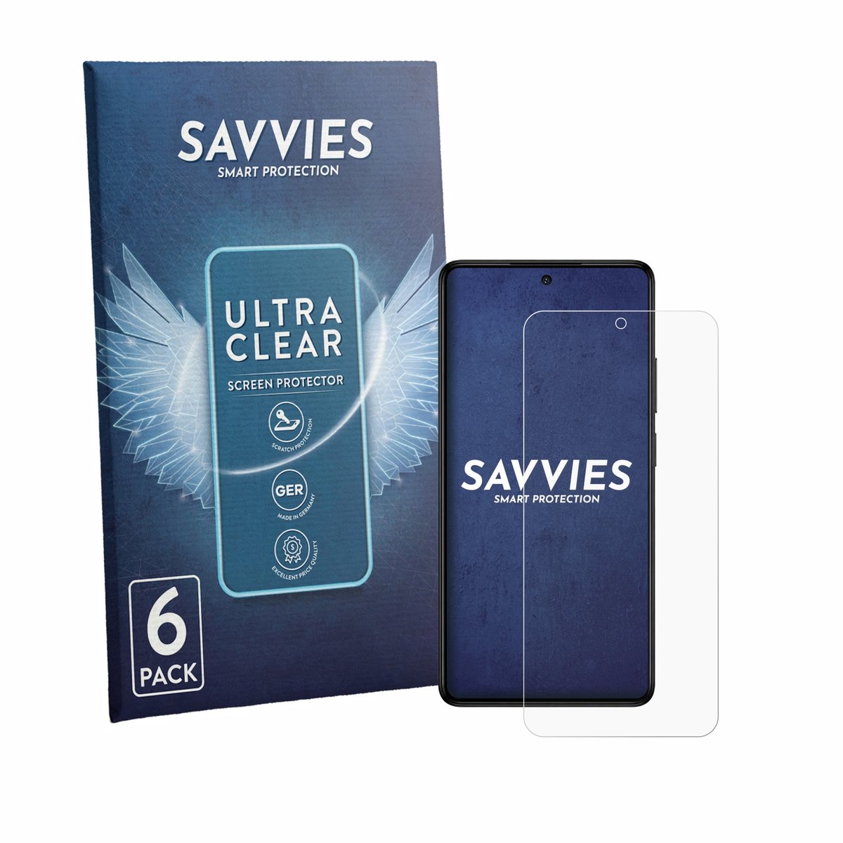 Savvies - Screenprotector voor General Mobile Fenix II Pro - Folie Beschermfolie transparant 6 Stuks