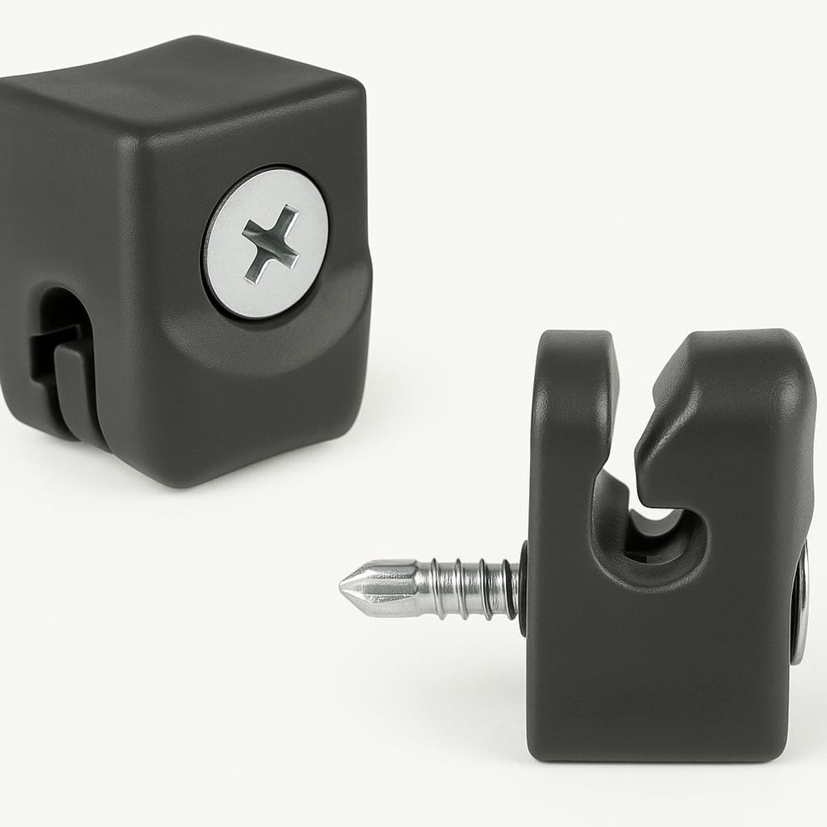 Omgoods - 50 Stuks Draadbevestiger Grafiet met Schroef voor Gaashek
