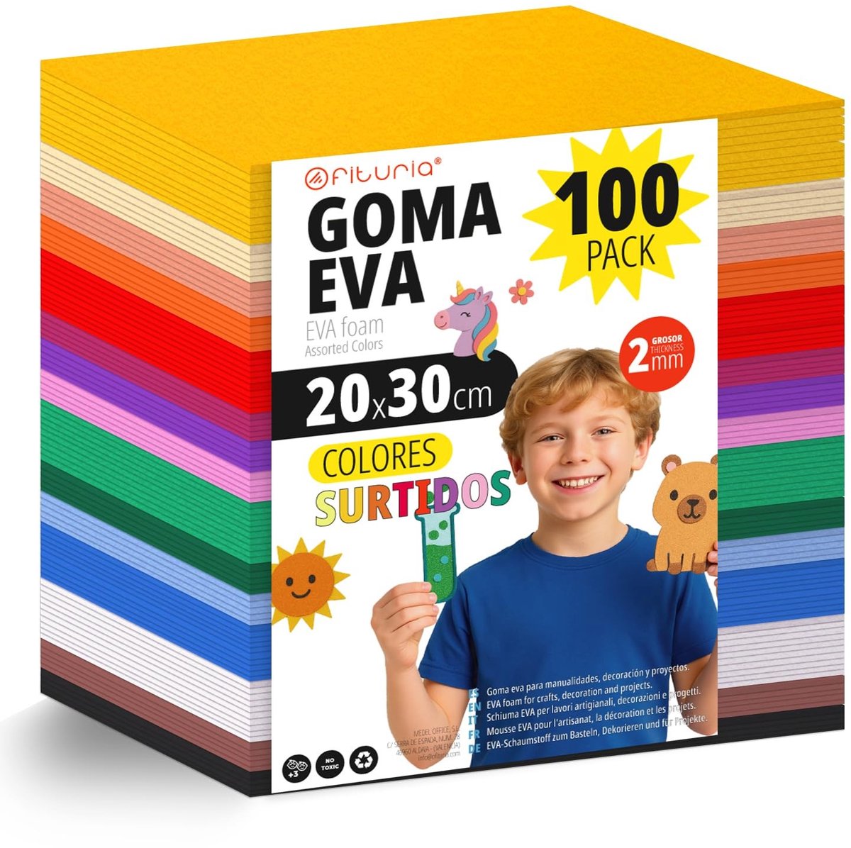 Omgoods - Set van 100 Vellen in Diverse Kleuren voor Creatieve Projecten