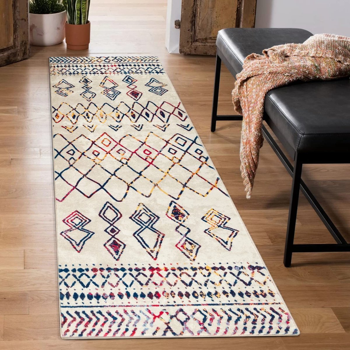 Omgoods - Hallway Runner Tapijt 60 x 210 cm - Wasbaar en Antislip