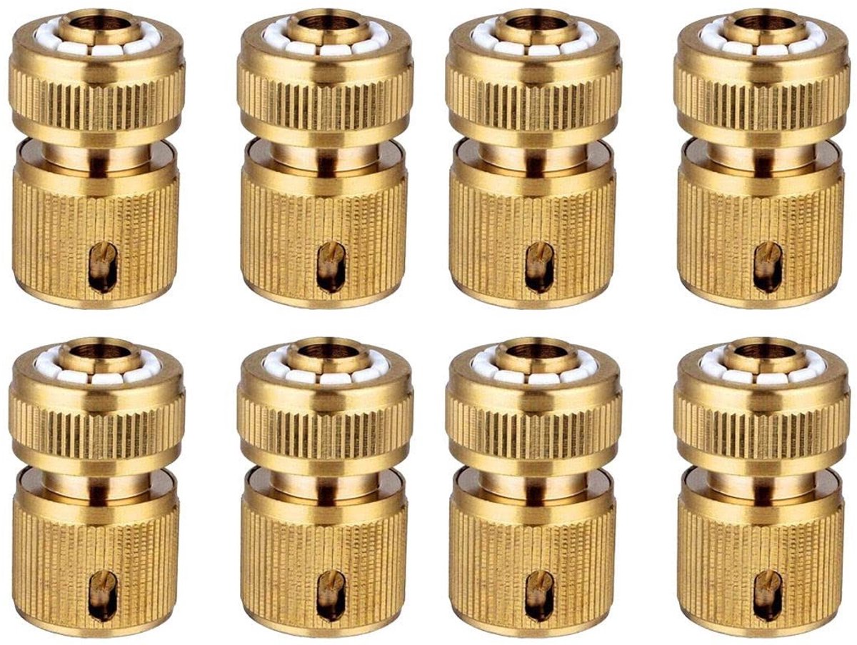 Omgoods - Messing Tuinslangadapter met 8 Stuks