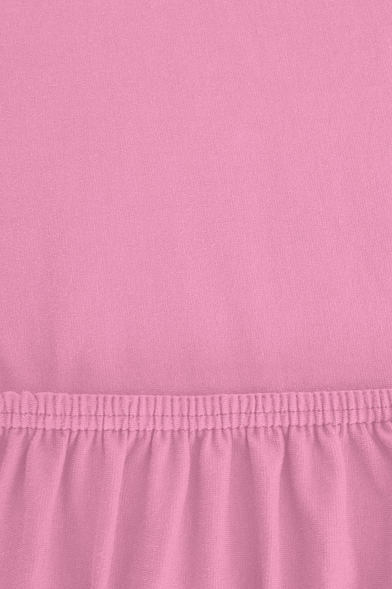 Omgoods - Fitted Sheet 120 x 200 cm - 100% Katoen, Hoogte 35 cm, Roze