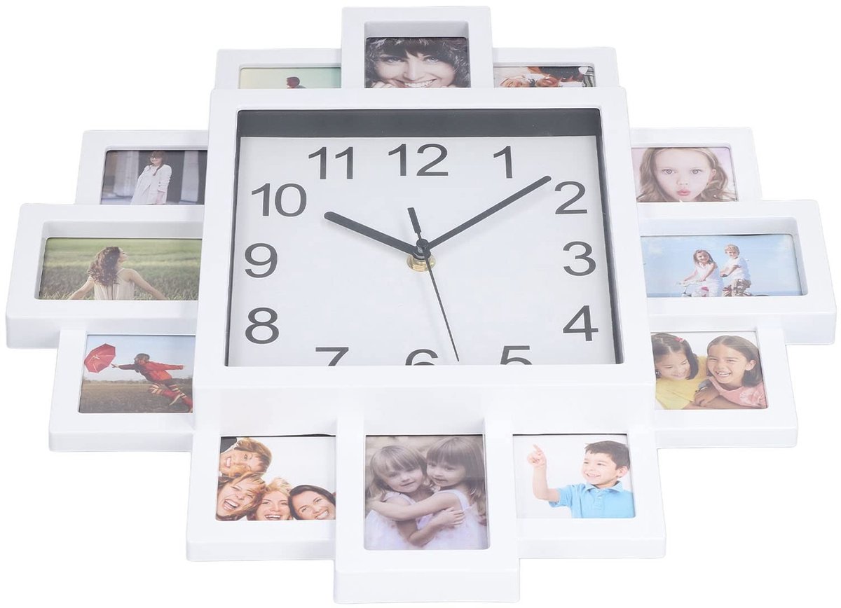 Omgoods - DIY Foto Frame Wandklok - Persoonlijke Klok voor Thuisdecoratie