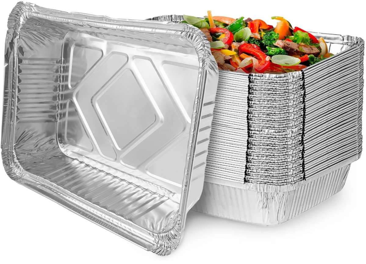 Omgoods - Pack van 100 Aluminium Dishes - 850 ml voor Grill en Bakken