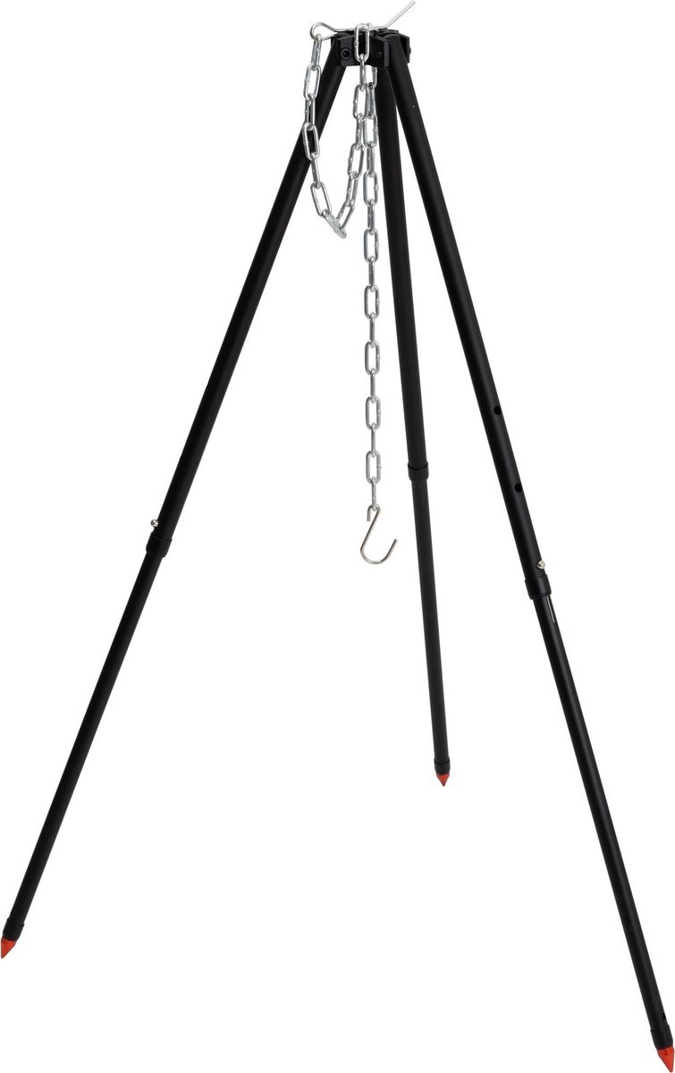 Omgoods - Verstelbaar Tripod voor Kampvuur - Anodized Aluminium - 58 cm Gevouwen
