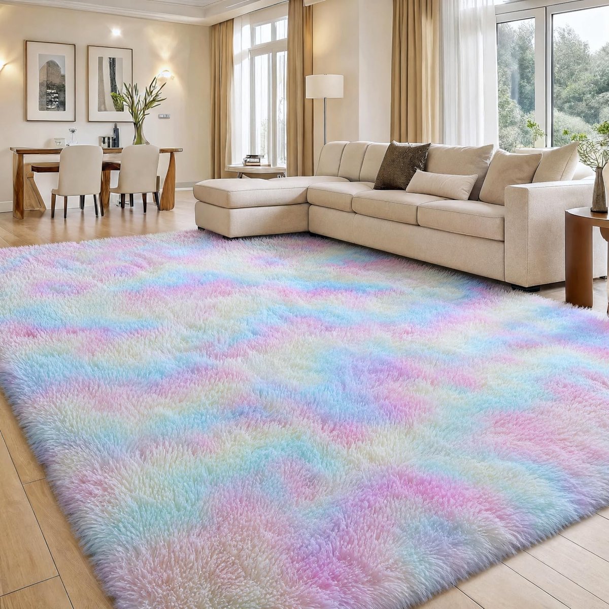 Omgoods - Vloerkleed 140x200cm - Wasbaar en Fluffy voor Kinderen