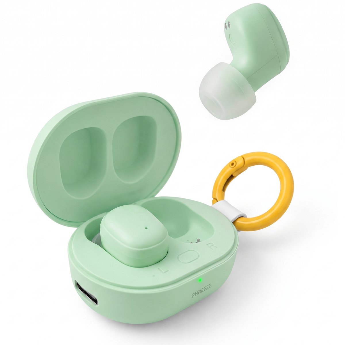 Phreeze Buds Mini - In Ear Oordopjes - Groen - Draadloze Oordopjes- Bluetooth 5.4 - Ergonomische Pasvorm - Universeel