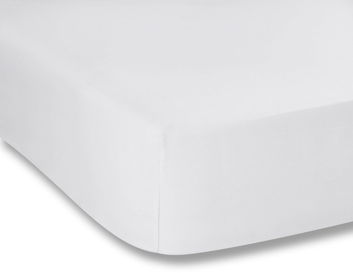 Omgoods - Fitted Sheet van 100% Katoen Sateen - Wit 140x200cm