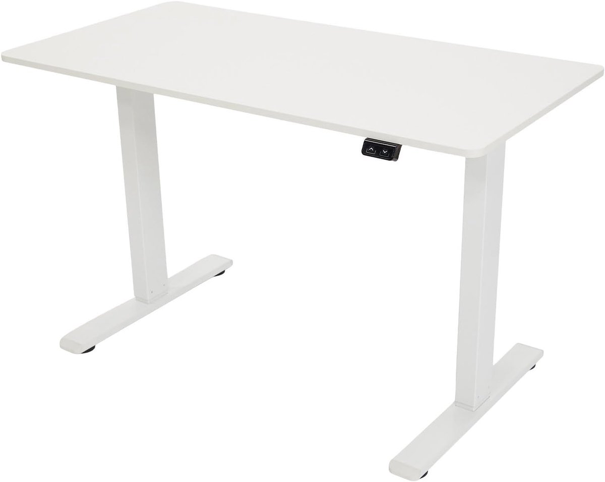 Zit Sta Bureau - Elektrisch Verstelbaar In Hoogte - 120 x 60 CM - Wit