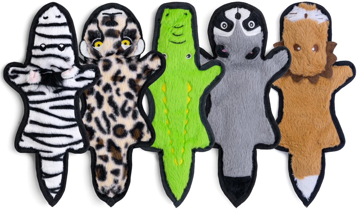 Omgoods - Upgraded Crinkle Squeaky Dog Toys - 5 Pack Duurzaam Kauwspeelgoed voor Honden