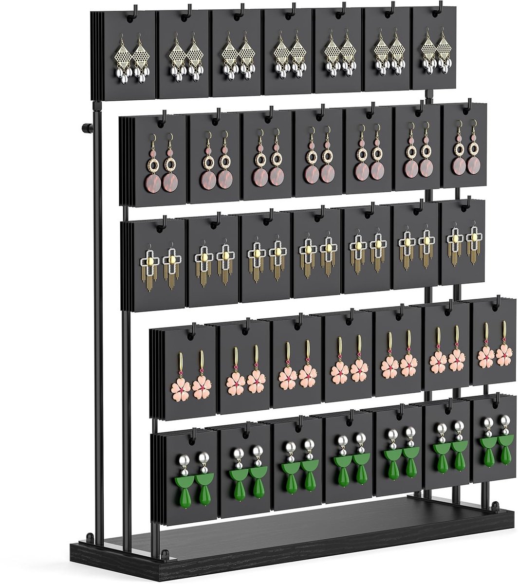 Omgoods - Sieraden Display met 35 Haakjes en 5 Laag Earring Stand Rack