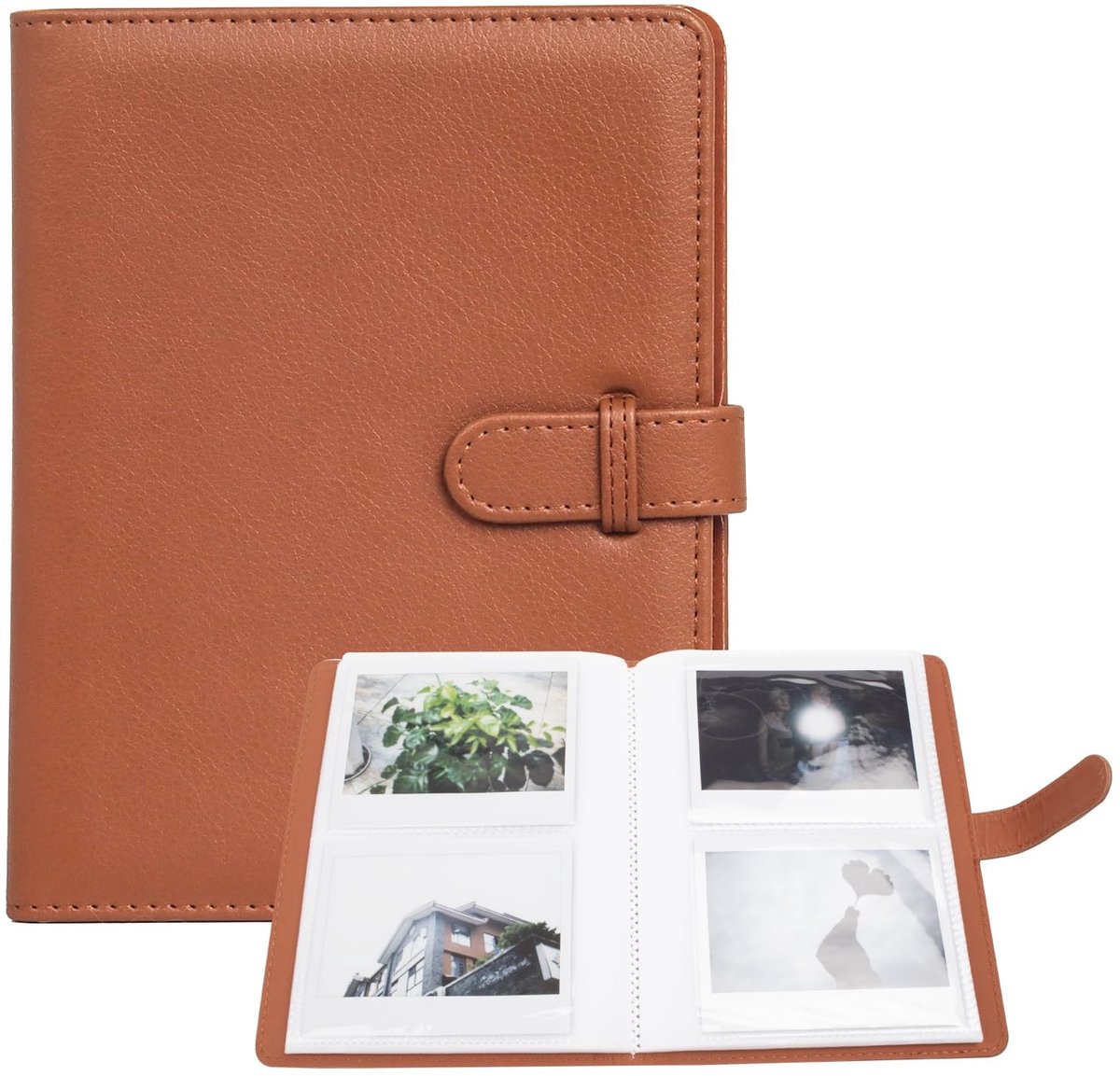 Omgoods - Fotoalbum voor Fujifilm Instax Wide - 80 Pockets PU-lederen Album voor Wide Series