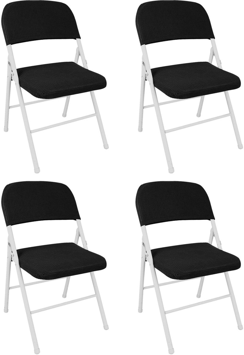 Omgoods - Stretch Velours Stoelhoezen voor Vouwstoelen, Wasbaar en Verwijderbaar