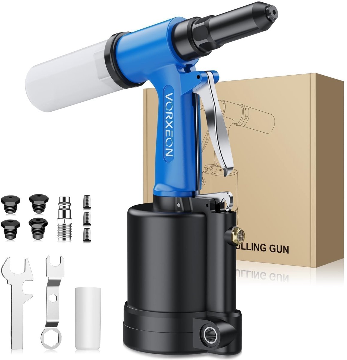 Omgoods - Compressed Air Rivet Gun Set - Inclusief 4 Nozzles