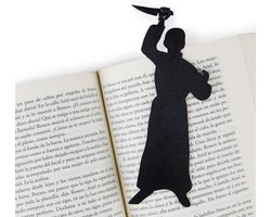 Bladwijzer, Psycho, kleur zwart, origineel schrijfwaren, bladwijzer, geïnspireerd op de beroemde FI