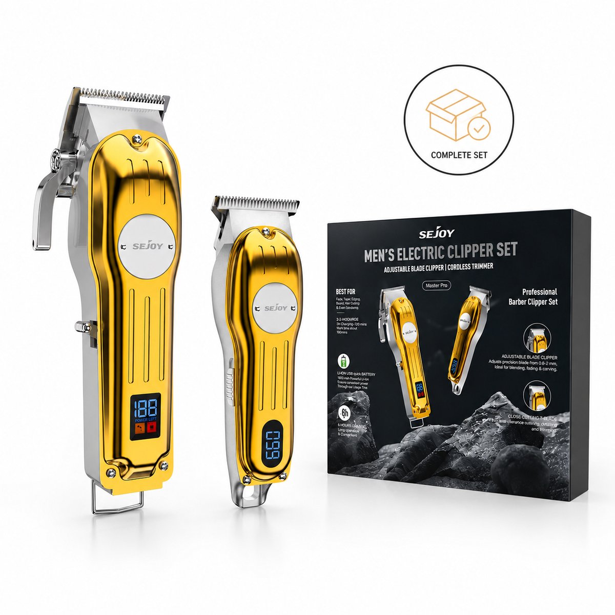 Jurrys Tondeuse - Trimmer - Scheerapparaat - Baardtrimmer - Heren clipper - Draadloos - Oplaadbaar - Meerdere standen - Goud