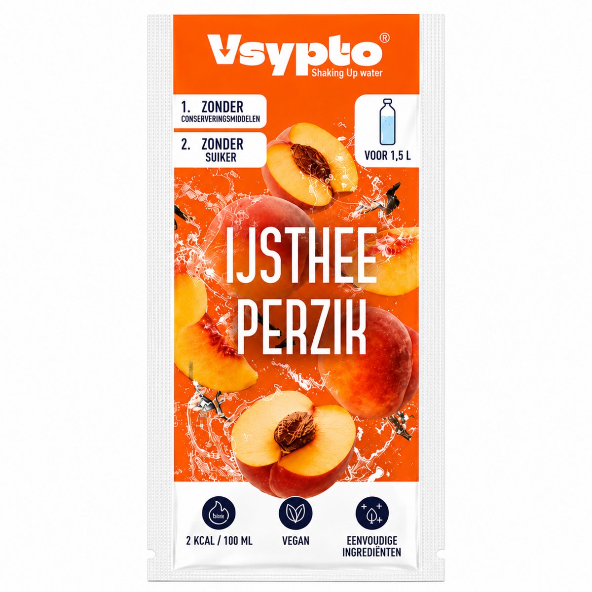 VSYPTO Ice Tea Perzik - Wateraromapoeder, 9 g - 5 stuks
