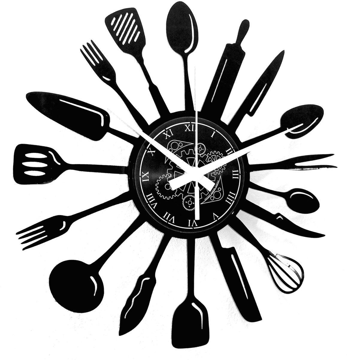 Omgoods - Wandklok Chef - Decoratie voor Keuken en Eetruimte - Uniek Cadeau