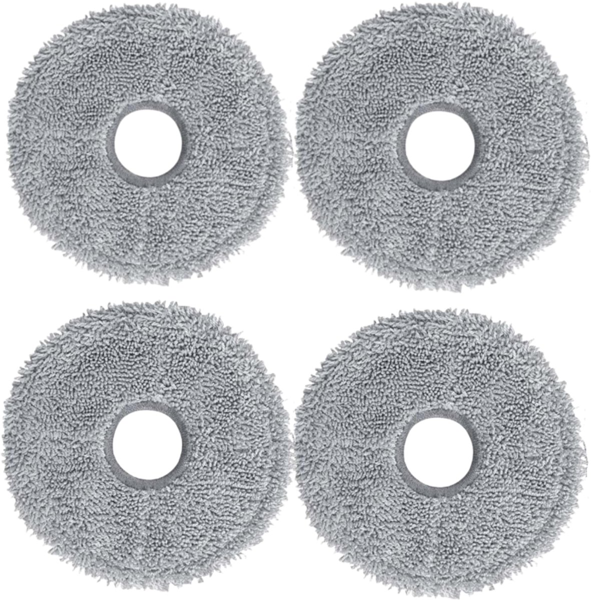 4 stuks microvezel dweilpads voor Dreame L10/L10s/L20/L40/X40/X50, Xiaomi X10+/X20+, Roborock Qrevo S5V Curv, reserve mopdoeken robotstofzuiger accessoires