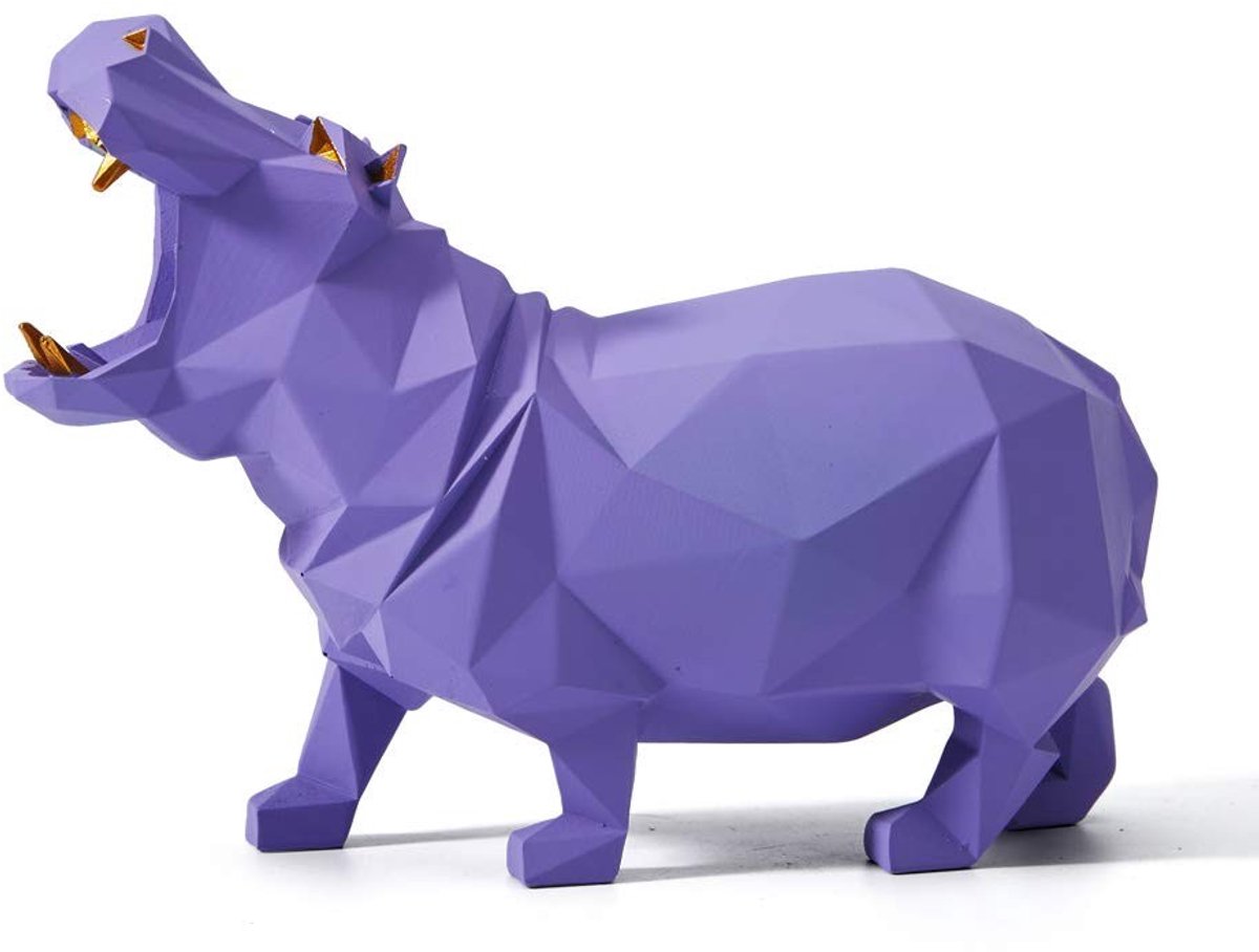 Omgoods - Hippo Beeldje - Modern Kunstfiguur voor Thuisdecoratie