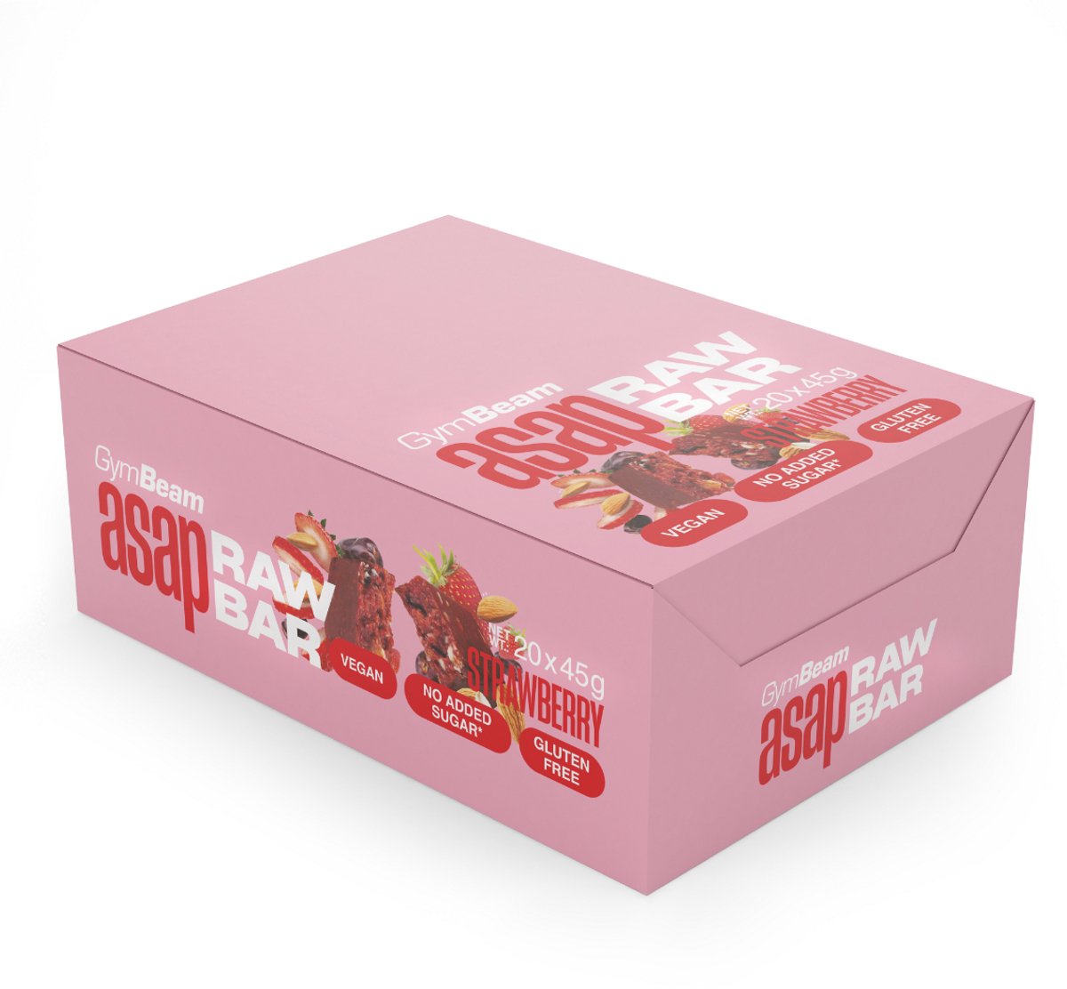 GymBeam ASAP Raw Bar 20 x 45 g aardbei