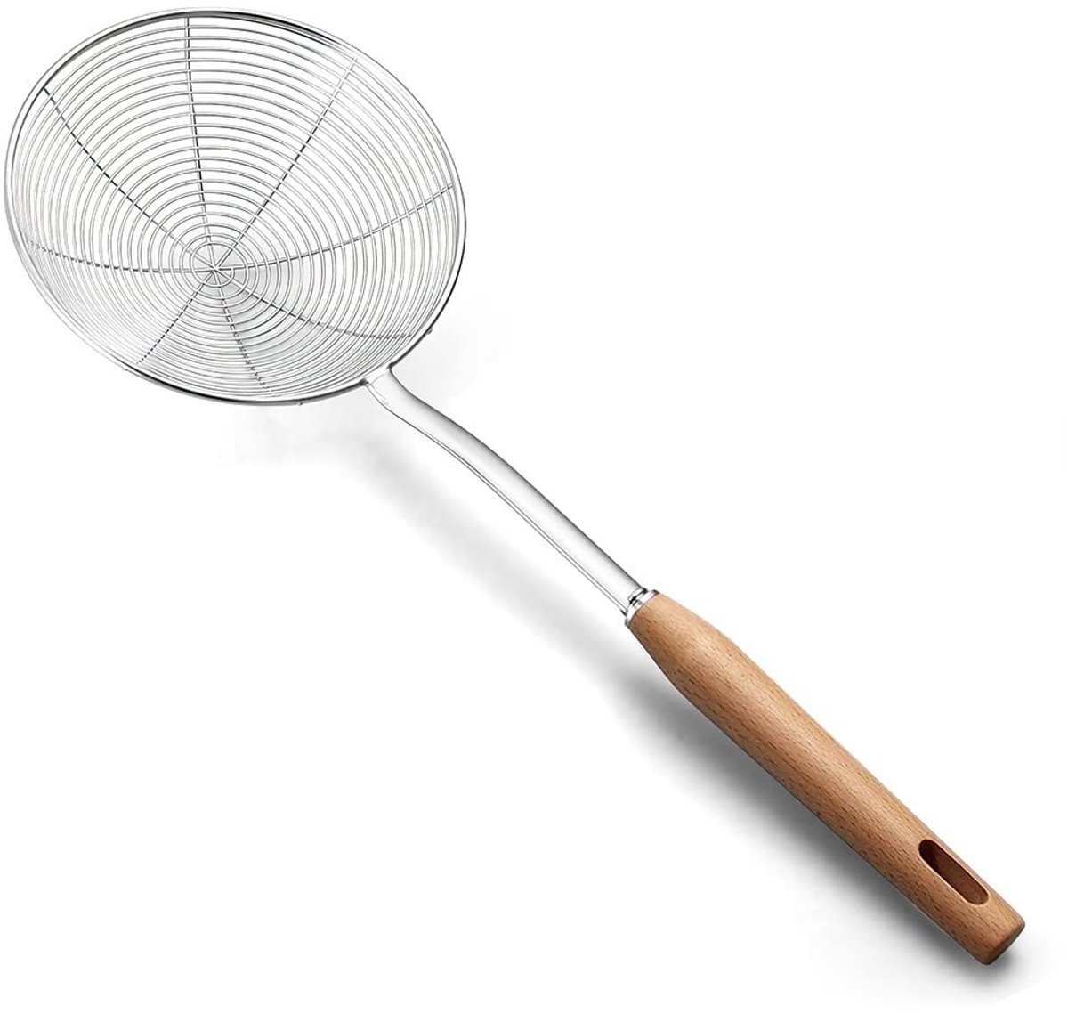 Omgoods - Spider Strainer - Skimmer Lepel met Houten Handle