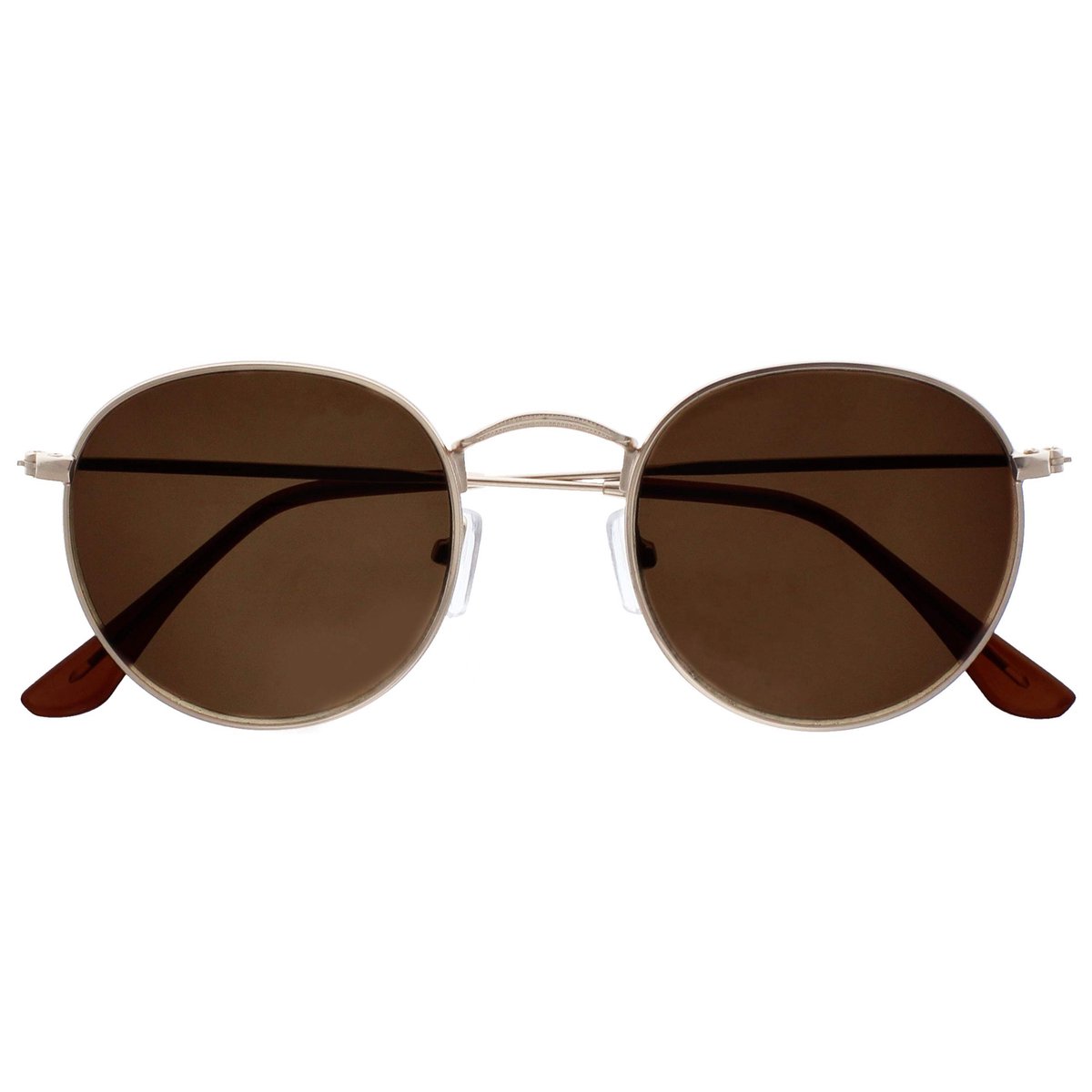 Omgoods - Retro Zonnebril voor Korte Zicht - Matte Gouden Unisex Stijl