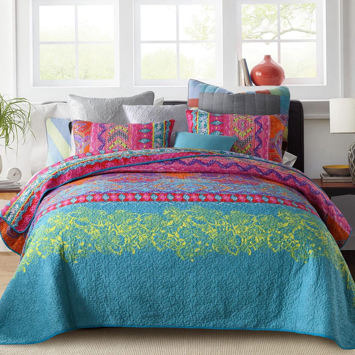 Omgoods - Boho Bedsprei 220 x 240 cm met 2 Kussenslopen