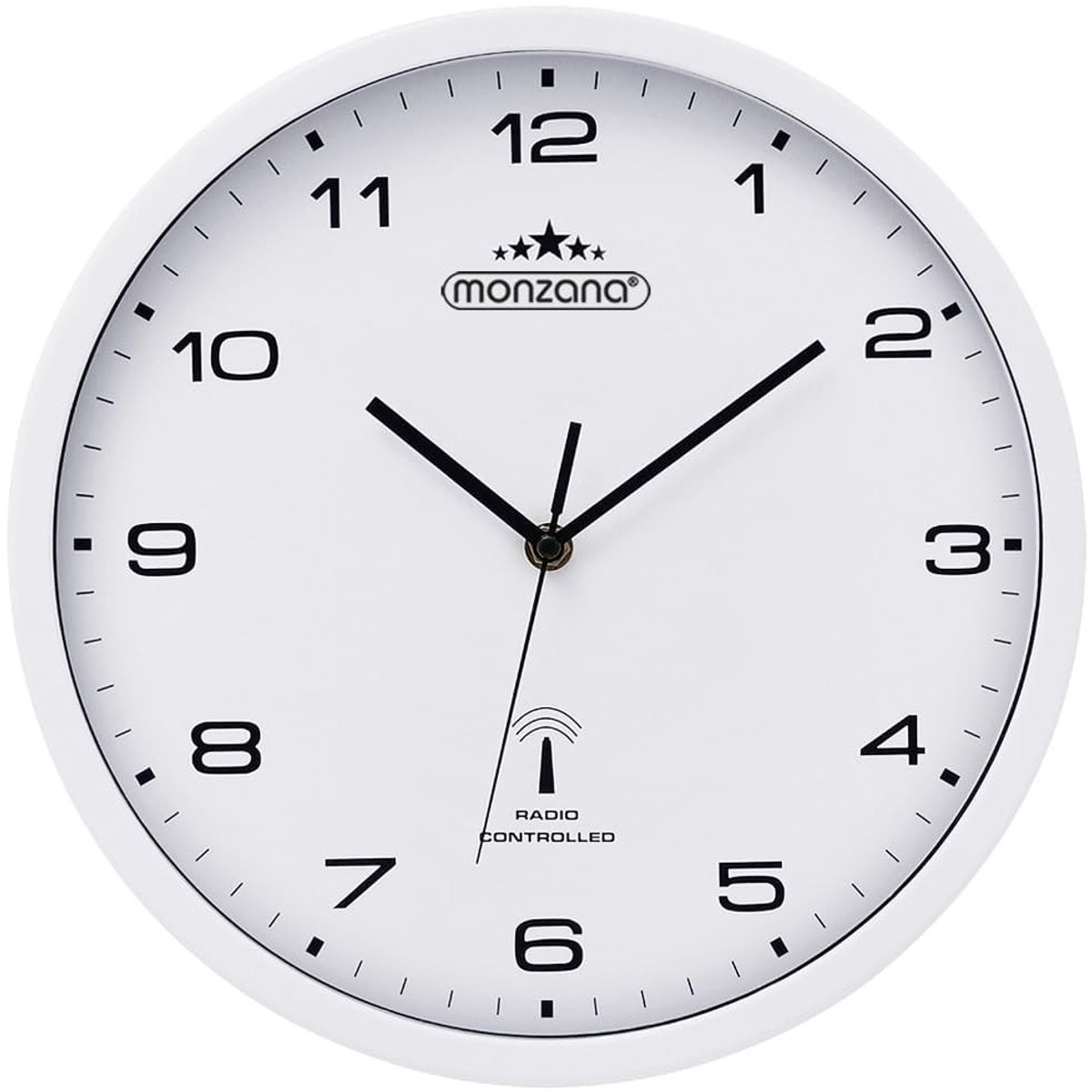 Omgoods - 31 cm Radiogestuurde Wandklok - Stil, Modern en Automatische Tijdinstelling