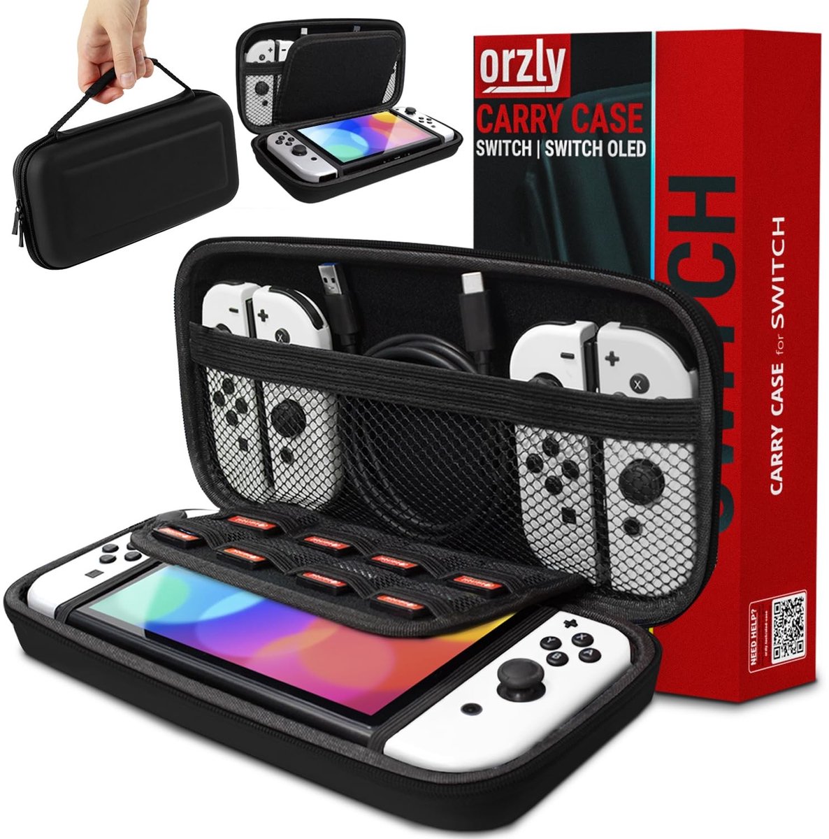 Omgoods - Beschermende Reistas voor Nintendo Switch en Switch OLED - Zwart