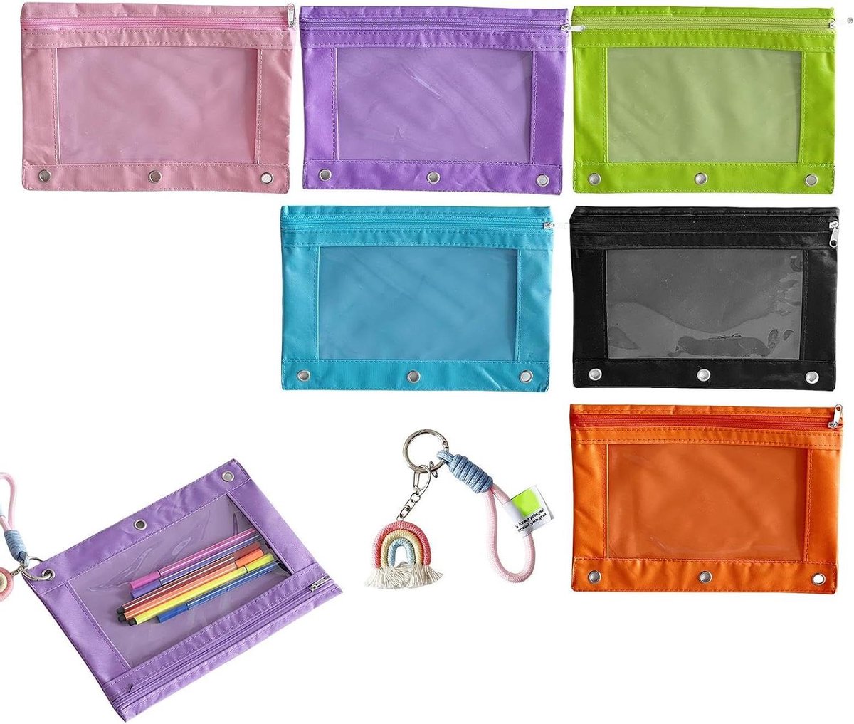 Opbergzakken Speelgoed - Puzzel Tas - Opbergen Spullen - Vochtwerend Ontwerp - 27.4 x 20 x 2.8 cm - Regenboog