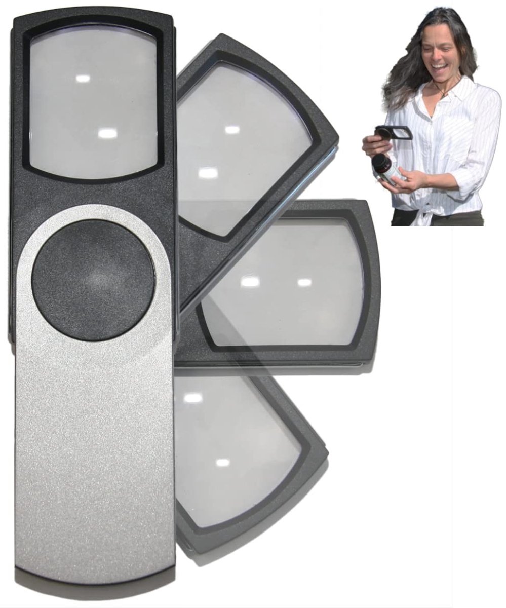Omgoods - 3x Vergrootglas met LED Verlichting voor Senioren