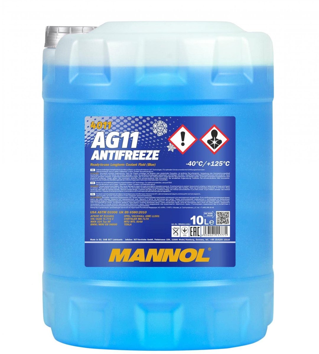 Omgoods - Hoogwaardige Antivries AG11 (-40) voor Auto's, 10 l