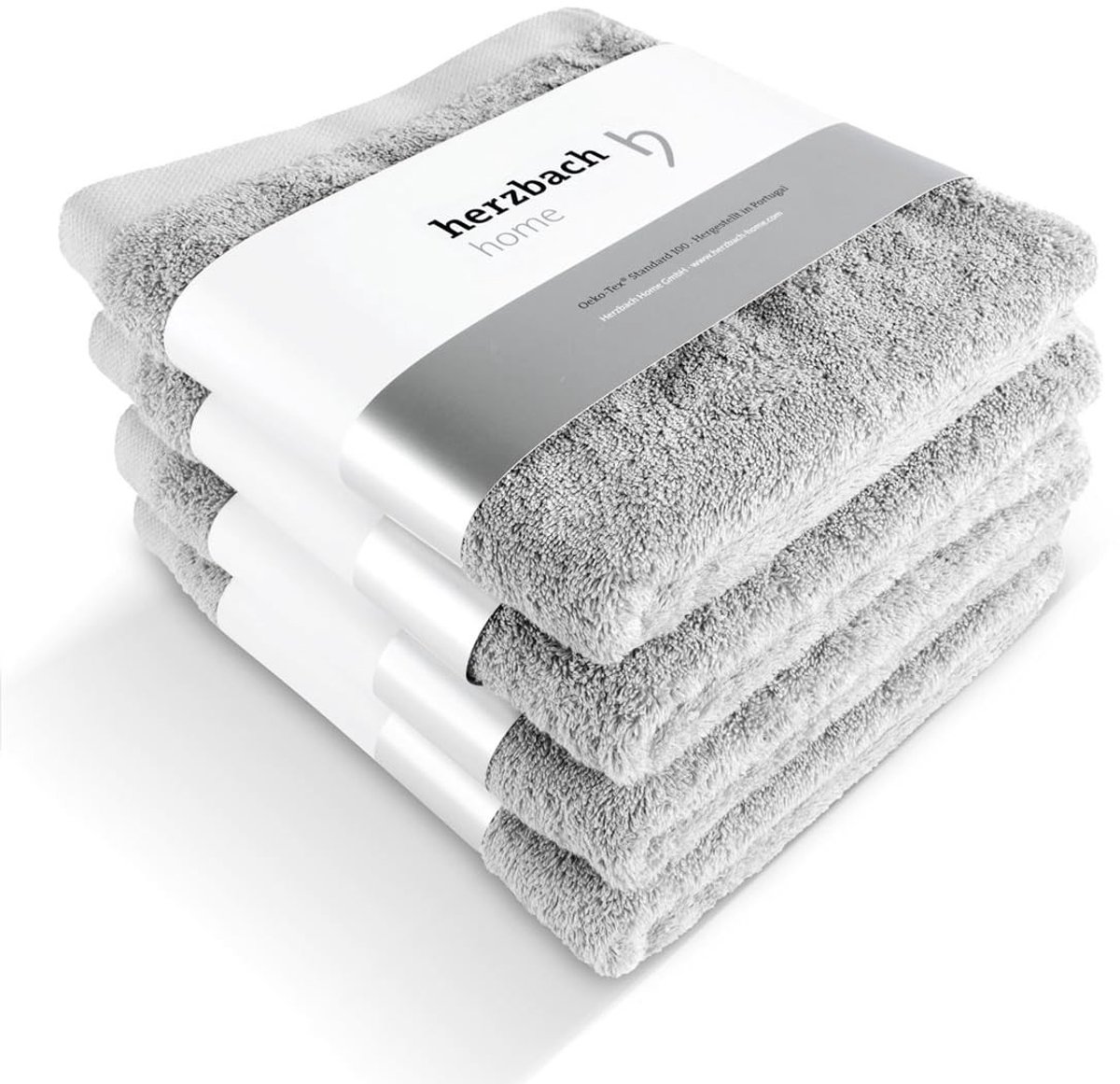Omgoods - Premium Katoenen Handdoek Set van 4 - 50x100 cm Grijs