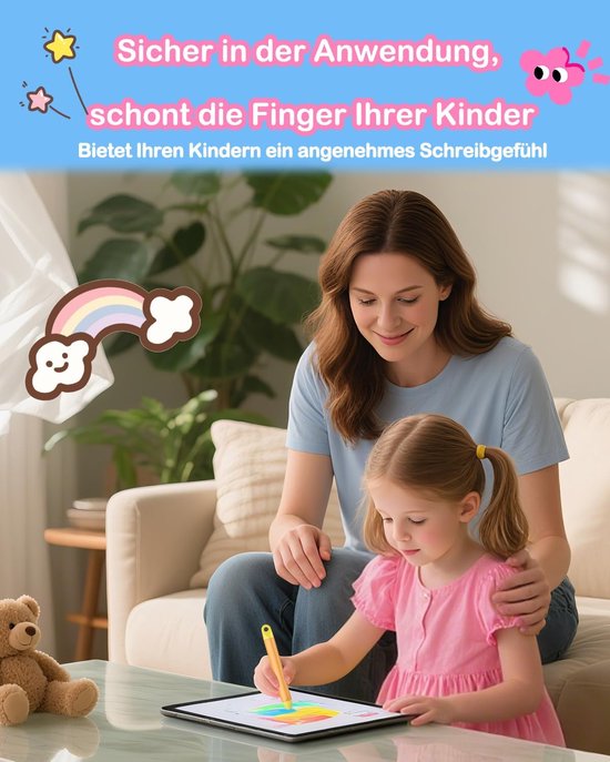 Stylus pen voor kinderen, veilige siliconen punt, ergonomisch design — afbeelding 5
