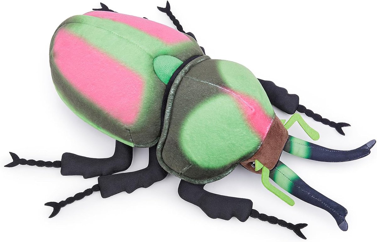 lilizzhoumax Kleurrijke hertenkever pluche speelgoed, 25cm/10", schattig realistisch knuffeldier insect speelgoed, super zacht, huisdecoratie, cadeau voor kinderen